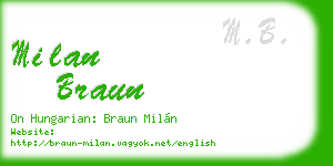 milan braun business card